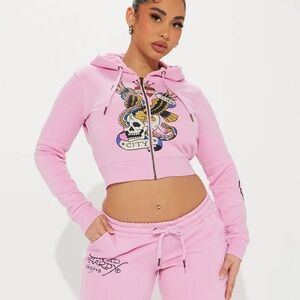 Ed hardy zip up hoodie